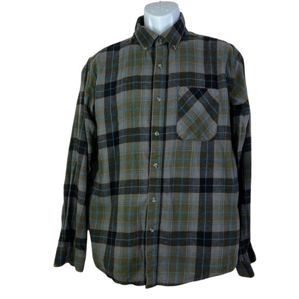 Maggelan Outdoor Men Casual Shirt Green Buttons Down Sz M